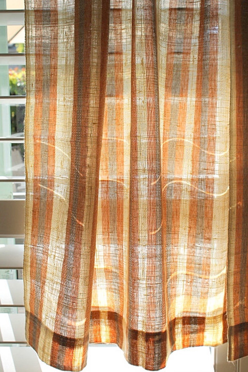 Vintage Retro Scandinavian Swedish Earthy Rust Brown Woven Etsy