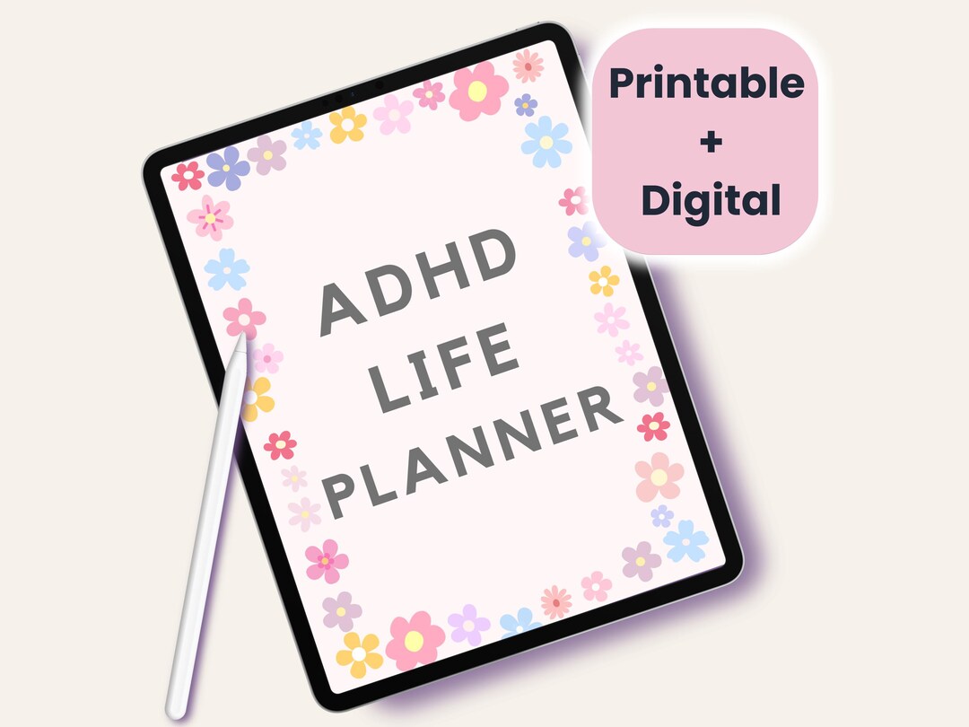 ADHD Planner Bundle Dated to Dec 2026 + Undated | Daily Weekly Monthly ...