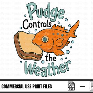 Pudge Controls the Weather SVG: Lilo and Stitch Fish Sandwich Clipart (Digital Download)