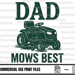 Father Mows Best Png Svg, Retro Lawnmower Dad Png Svg, Funny Dad Jokes Gift, Gardener Dad Png Svg for Father’s Day, Yard Work Humor for Him