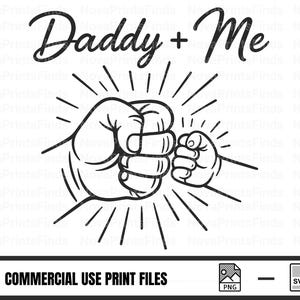 Daddy and Me Fist Bump SVG: Father&#39;s Day Shirt Design (Digital Download