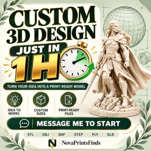 Custom 3D Design Service | Personalized CAD Modeling | STL Step Obj 3mf Glb Files | 3D Printing Service | Digital Download