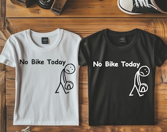 Funny Flat Tire Bike SVG PNG: Sad Stick Figure Cartoon Design