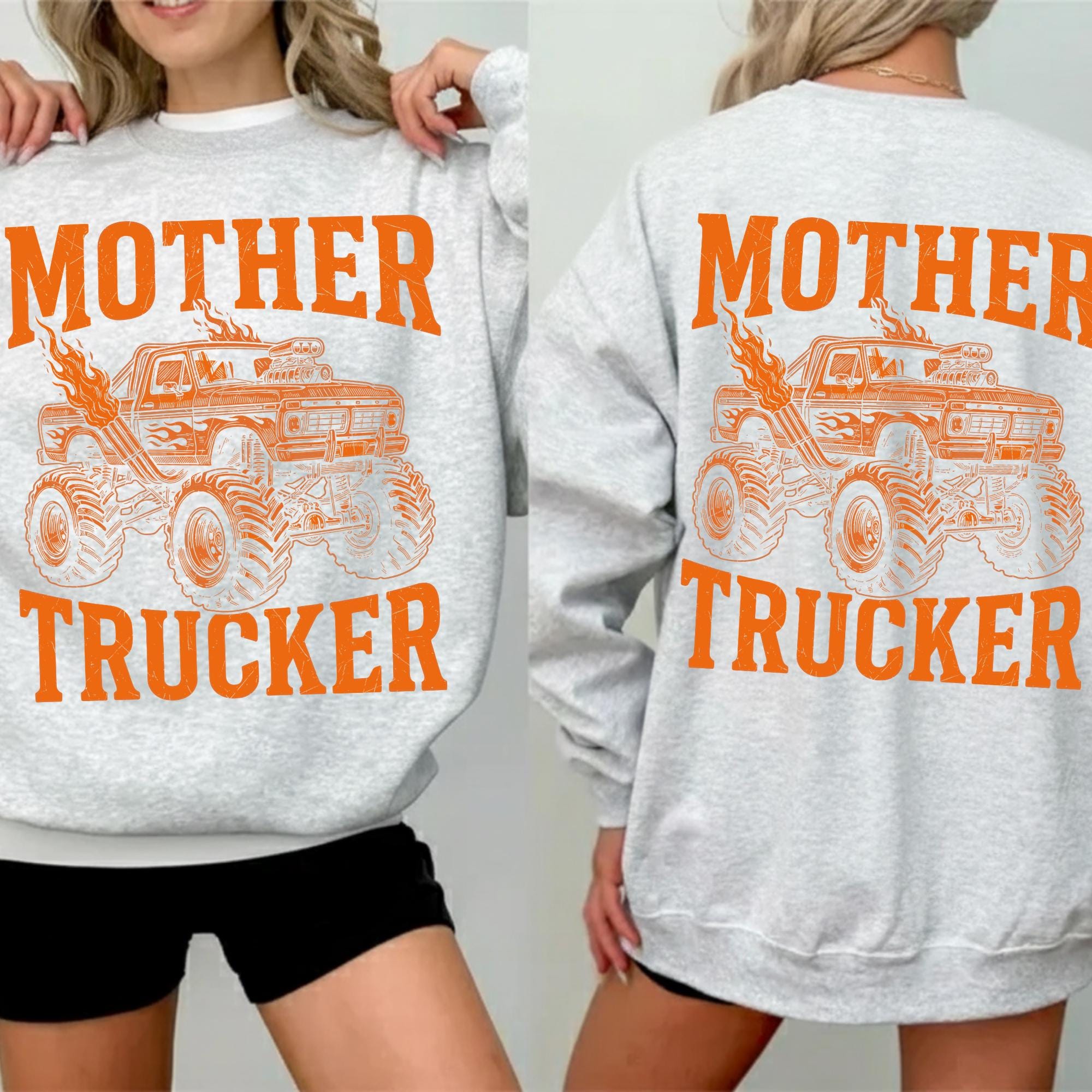 Mother Trucker Monster Truck SVG PNG, Funny Mom Truck Shirt Design, off ...