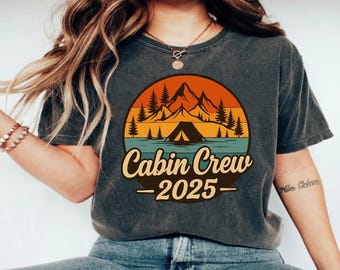 Cabin Crew 2025 SVG: Retro Camping Trip Shirt Design (Digital Download)