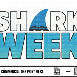 Shark Week SVG: Shark Fin Clipart for Cricut, Sublimation (Digital Download