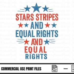 Stars Stripes Equal Rights SVG: Patriotic Pride Design (Digital Download)