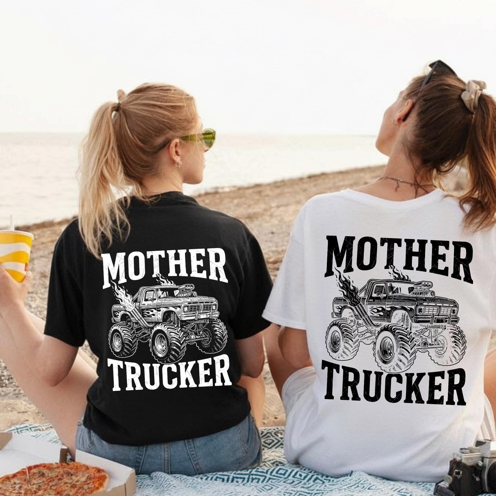 Mother Trucker Monster Truck SVG PNG, Funny Mom Truck Shirt Design, off ...