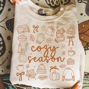 Cozy Season PNG, Autumn Png, Retro Halloween Png, thanksgiving png, Fall Sublimation Design, Cozy Sublimation Desig, Girly Fall Coquette png