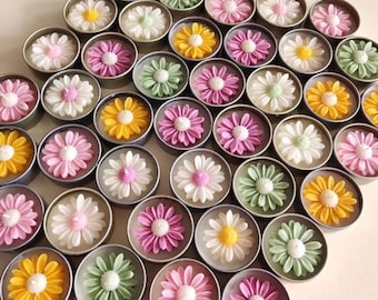 Gift Boxed Bear, Daisy, Shell & Flower Candles – Handmade Scented Soy Wax Set