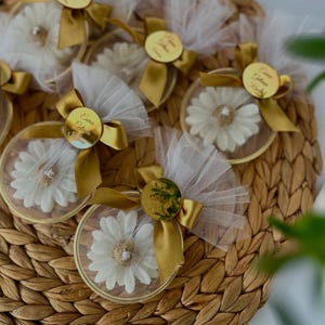 Candela rustica a forma di margherita fatta a mano / Bomboniere per matrimonio / Addio al nubilato / Cera di soia ecologica / Opzione regalo personalizzata
