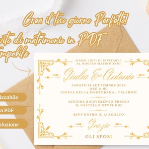 Invito matrimonio personalizzato in PDF stampabile