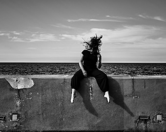 Baltic Shore Photograph: Black & White Fine Art Print, Signed Limited Edition