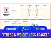 Fitness & Weight Loss Tracker Canva Template, you can edit it easily using a free Canva account.