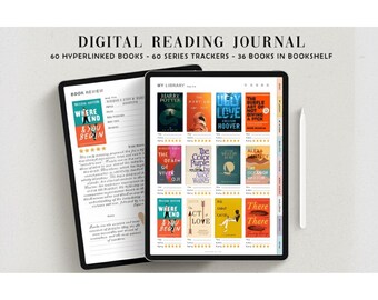 Digital Reading Journal | Classic Paper Texture Reading Planner for iPad | GoodNotes Reading Tracker | Android Reading Journal | Notability