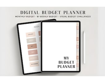 Planificador financiero digital, Seguimiento financiero, Planificador de presupuesto de GoodNotes, Planificador financiero sin fecha, Presupuesto mensual, Plantilla financiera para iPad