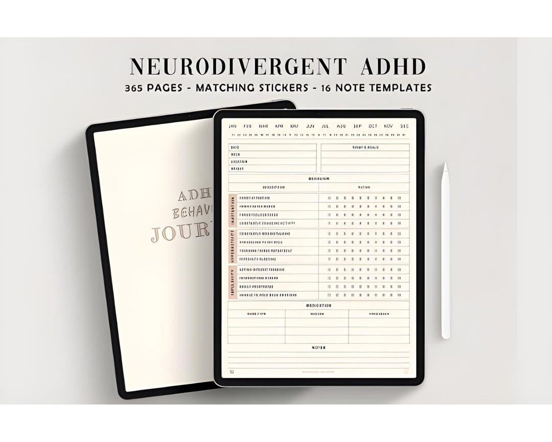 ADHD Digital Planner, Undated ADHD Planner, iPad & Android Digital ...