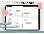 Digital Planner Undated, iPad & Android Planner, GoodNotes Calendar, Daily Weekly Monthly Journal with Stickers, iPad Planner