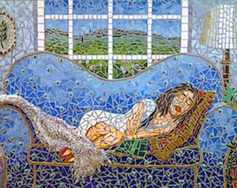 Stain Glass Mosaic Sleeping Woman