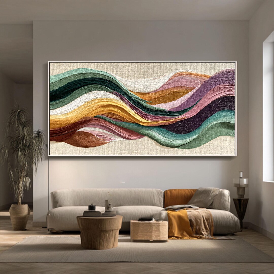 Abstract Oil Painting on Canvas Textured - Etsy