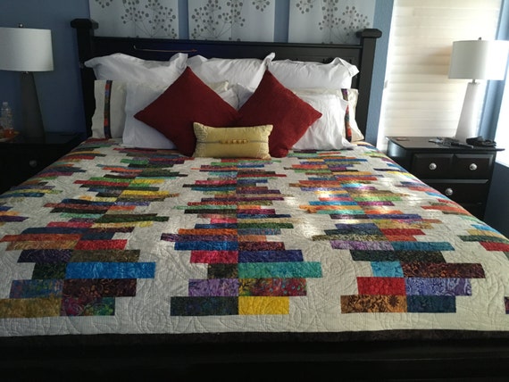 LADDERS Batik Custom Quilt - King