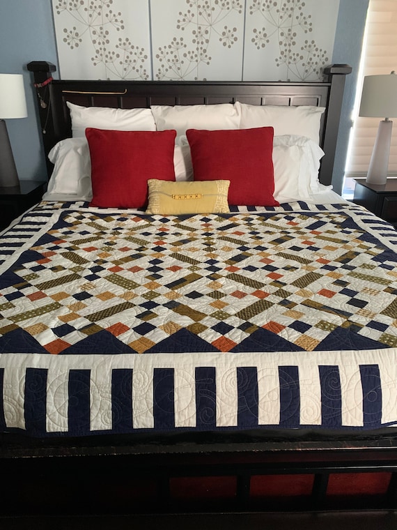 Nine Patch and Rails - Quilt