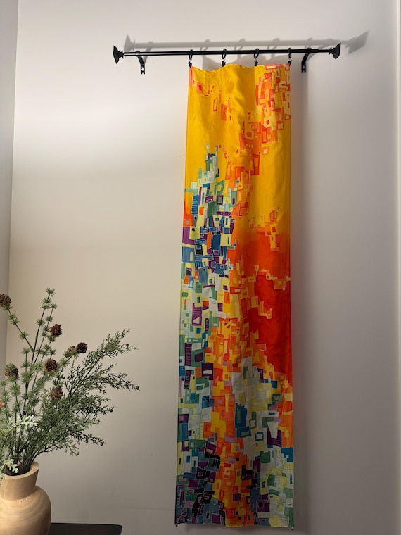 FALLING APART -Hand Painted Silk Wall Hanging