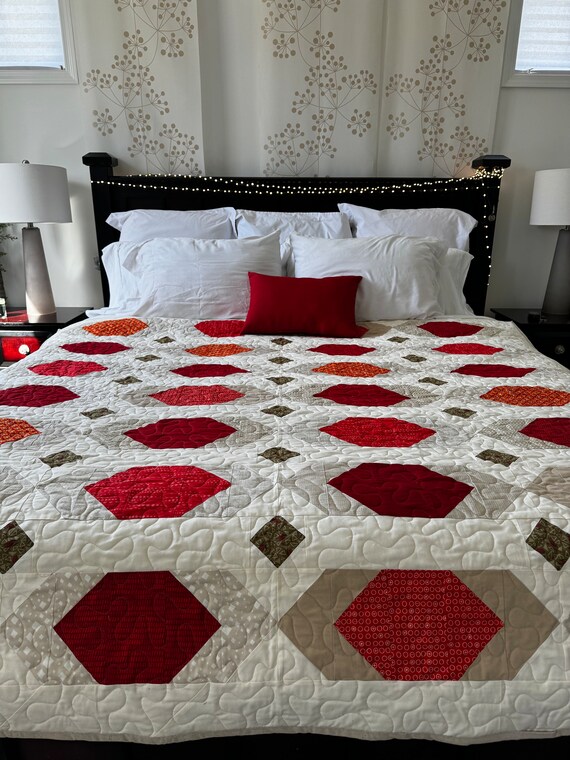 Touch of Red - Handamde Quilt