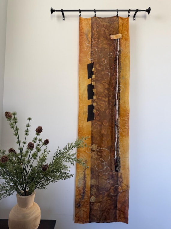 SYMPHONY IN GOLD Silk Wall Hanging