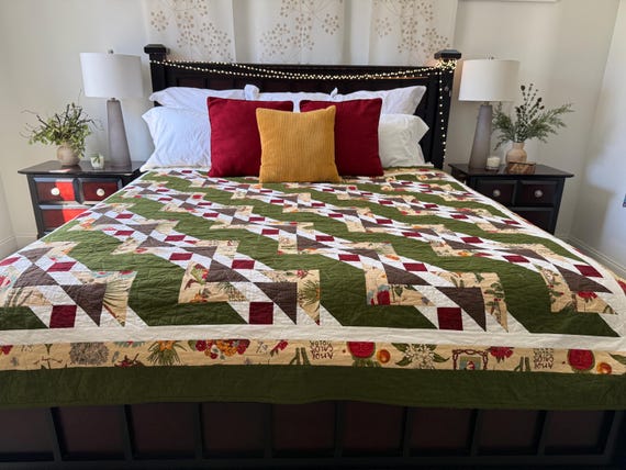 Mexican Fabric Quilt - 80 x 82