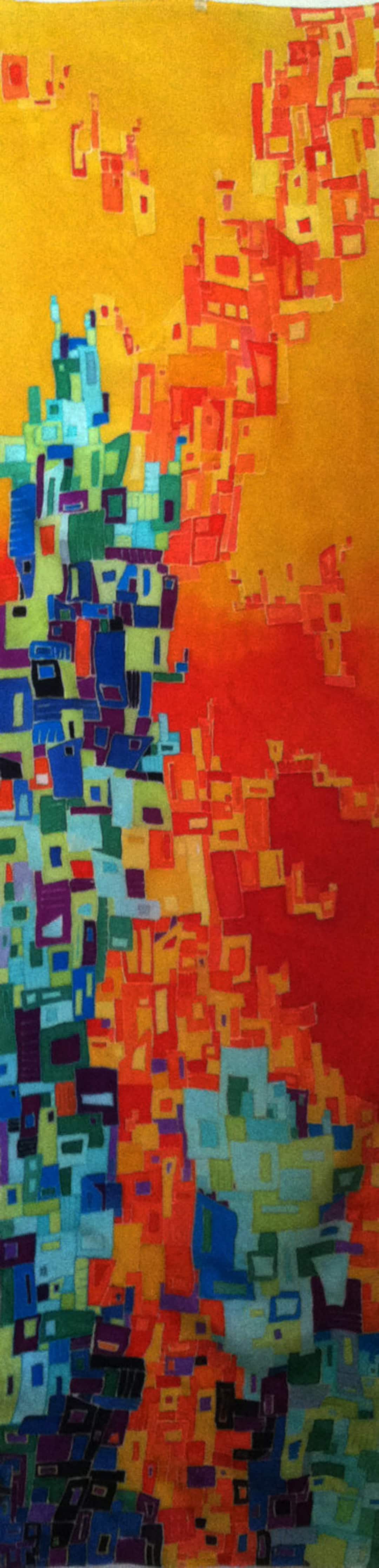 FALLING APART hand Painted Silk Wall Hanging Etsy