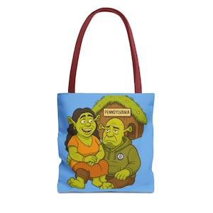 FETTESHREK & GISONA Fun Shrek-Inspired Tote Bag Quirky Gift for Fans, Eco-Friendly Shopping, Comic Con, Birthdays