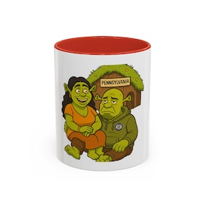 FETTESHREK & GISONA Shrek-Inspired Coffee Mug, Fun Gift for Fans, Cute Kitchen Decor, Cartoon Character Mug, Shrek Lovers