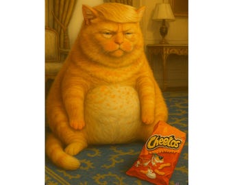 CHEETO in CHIEF - No Kings Protest Poster, Anti Trump Satire Art, Anti Authoritarian Resistance Poster