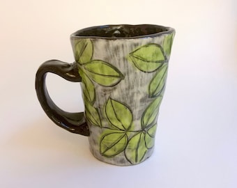 Mug with Green Leaves