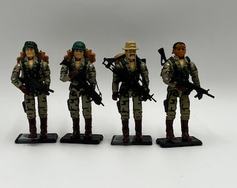 GI Joe Recoil v1 x 4 1989 Hasbro Vintage Custom Army Troop Builder Rearmed