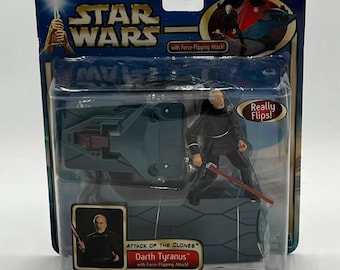 Darth Tyranus Deluxe Action Figure Set 2002 Star Wars AOTC Vintage HASBRO