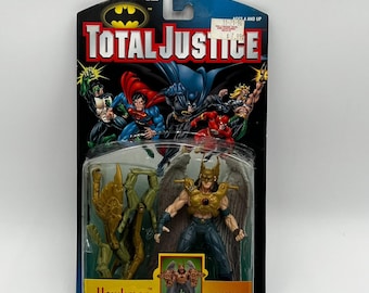 DC Comics Total Justice Carded Hawkman-actiefiguur 1996 Vintage Kenner