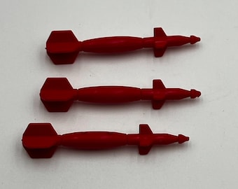 GI Joe Fahrzeug Dreadnok Cycle Missile Bomb x 3 Original Part 1987 Vintage HASBRO