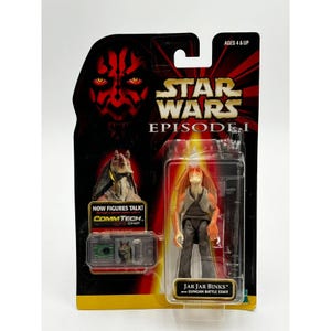 Star Wars Episode 1 Jar Jar Binks 3.75&quot; Action Figure Hasbro CommTech 1998 New