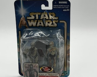 Star Wars EP2 Attack Of The Clones C-3PO MOC 2002 Vintage HASBRO 3.75"