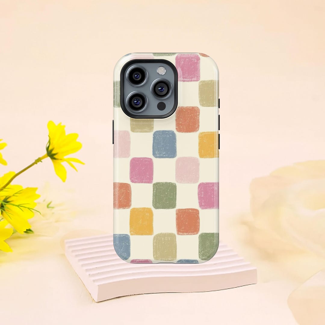 Colorful Square Simple Aesthetic Phone Case for iPhone 17 16, 15, 14 — free download