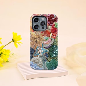 Colorful Mosaic Case,Vintage Mosaic Art,Trendy Festival Case, iPhone 16, 15, 14, 13, 12, 11, Pro Max Samsung Galaxy S23, S22, S21, S20 Ultra
