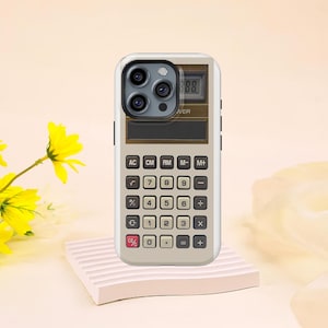 Retro calculator case | Funny phone cases for iPhone 17, 16, 15, 14, 13, 12, 11 Pro Max and Samsung Galaxy S23, S22, S21, S20 Ultra