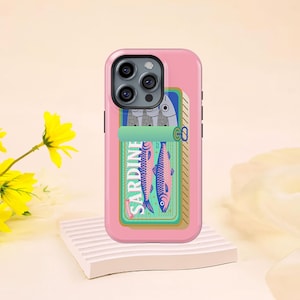 Retro Sardine Can Rugged Phone Case Cool Gift, for iPhone 17 16, 15, 14, 13, 12, 11 Pro Max Plus, Samsung Galaxy S23, S22, S21, S20 Ultra