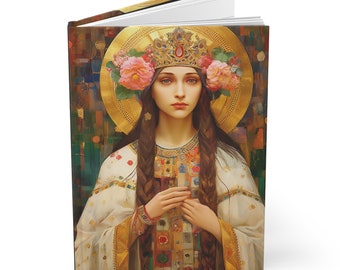 Saint Elizabeth of Hungary Hardcover Lined Journal - Devotional Notebook - Double sided lined Journal - Hardcover Prayer Diary
