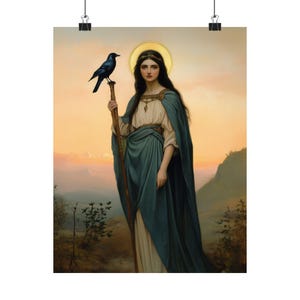 Impresión de Santa Oda - Almas santificadas - Varios tamaños - Pósteres premium - Arte católico - Obras de arte cristianas para la decoración del hogar