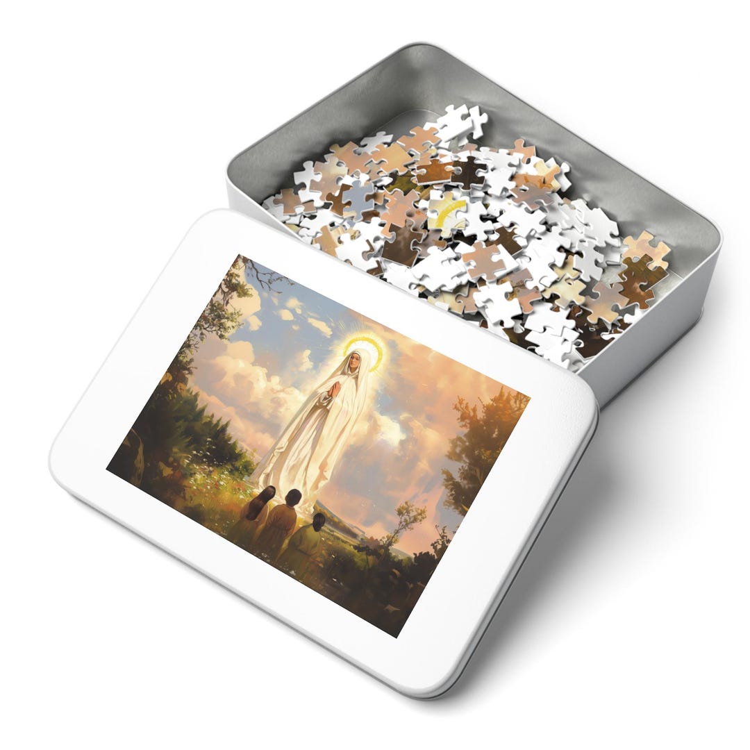 Fatima 関連グッズセット サイン入り Our Lady of Fátima - Puzzle and Keepsake Tin - Religious (30, 110