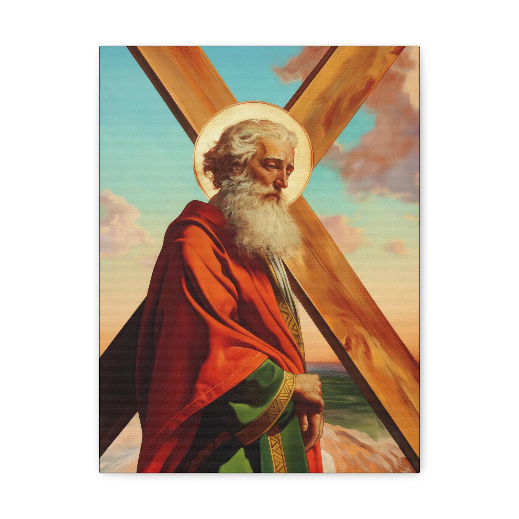 Saint Andrew the Apostle - Gallery Wrapped Canvas - Print - Religious ...