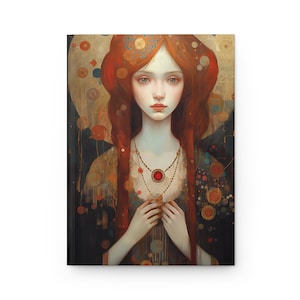 Saint Lucy Hardcover Lined Journal - Devotional Notebook - Prayer Diary - Saint Journaling - Daily Notebook Planner - Double Sided Art
